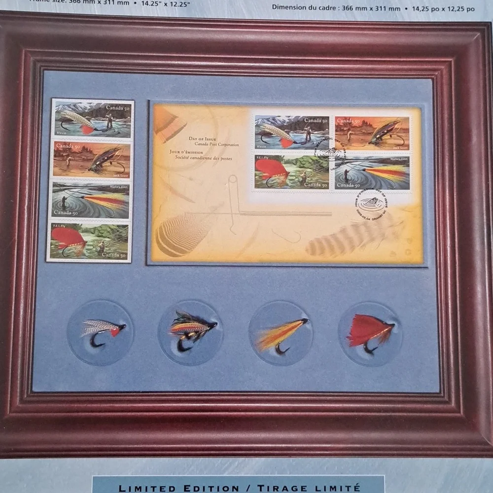 Commemorative Fishing Flies Frame - Picture 2 of 5